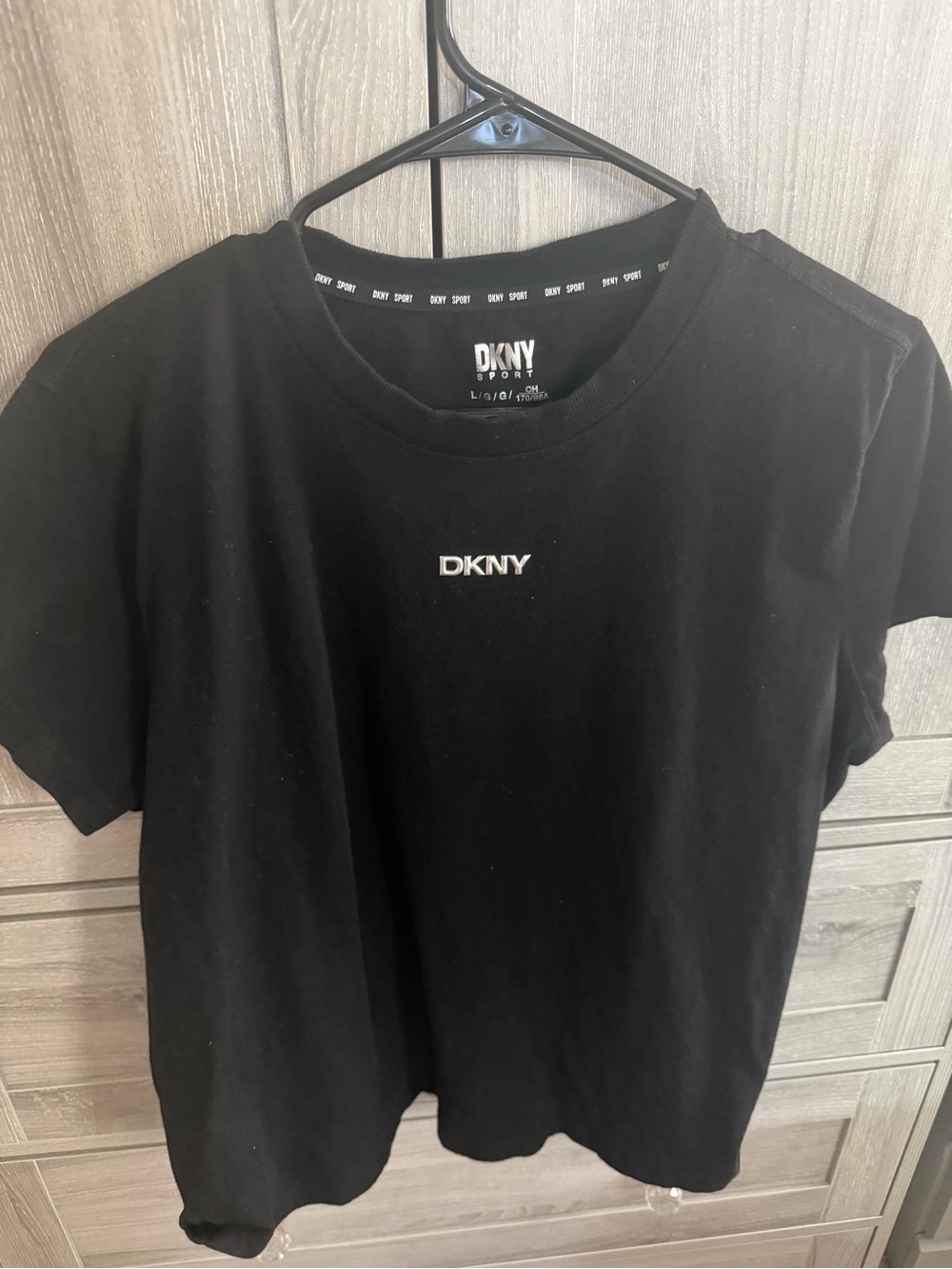 DKNY Black Short Sleeve Logo Tee